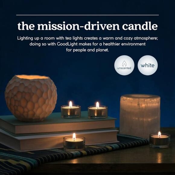 Natural Candles Paraffin-Free Tea Lights / 100-count Box - Picture 2 of 7